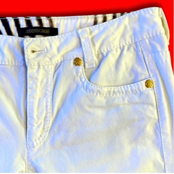 VINTAGE Roberto Cavalli couture jeans Wide legged Boot cut Gorgeous gold accents - Picture 12 of 16